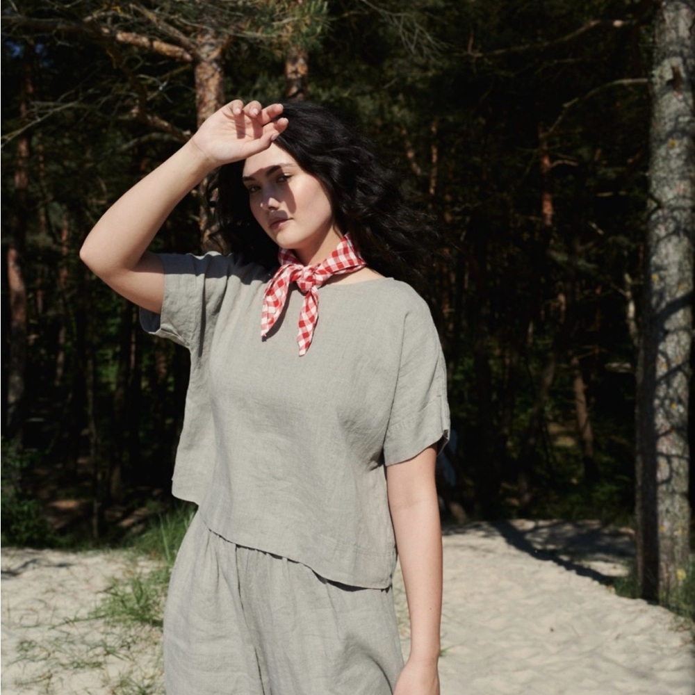 Linenfox Mona Top in Beige